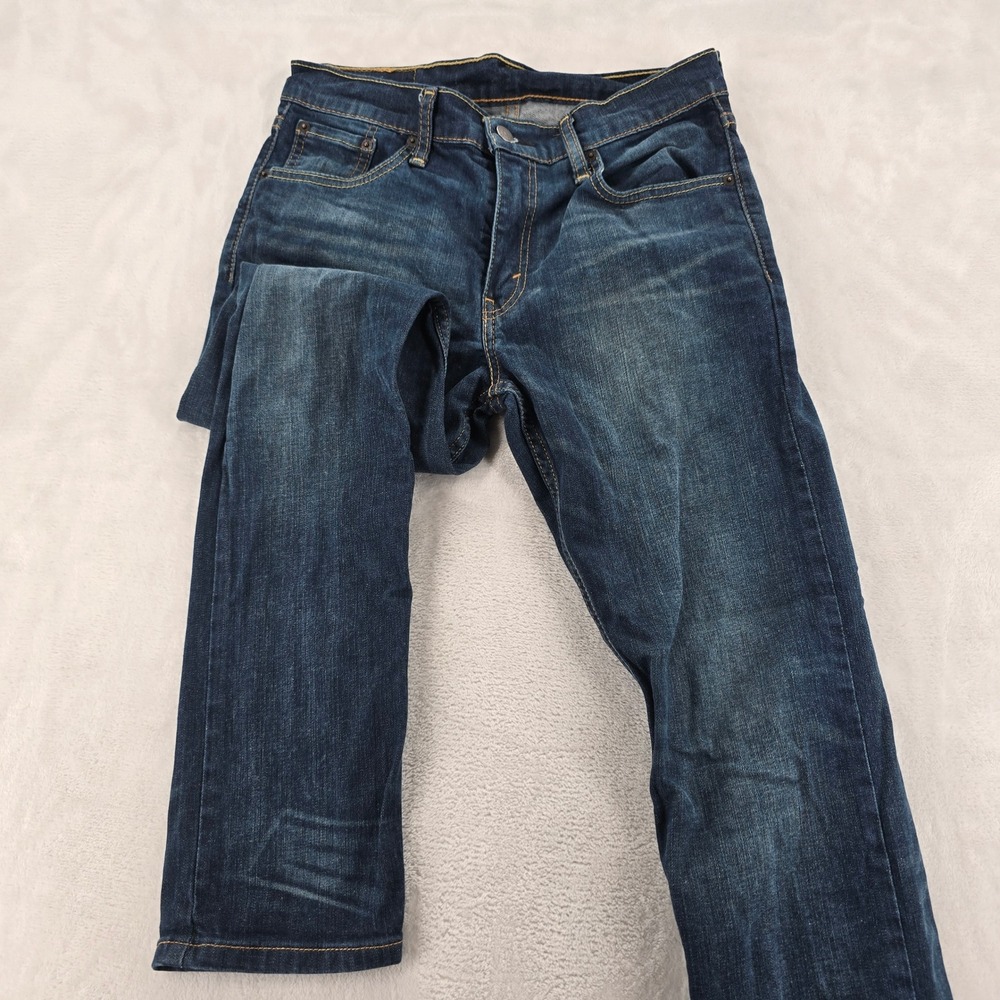 Levis 502 Mens Jeans 30x32 Dark Wash Regular Taper Stretch Denim